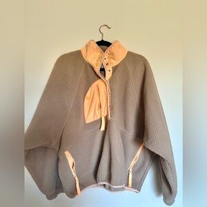 FP Movement by Free People Tan and Peach Teddy Jacket